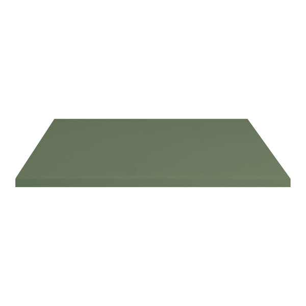 A green rectangular object on a white background.