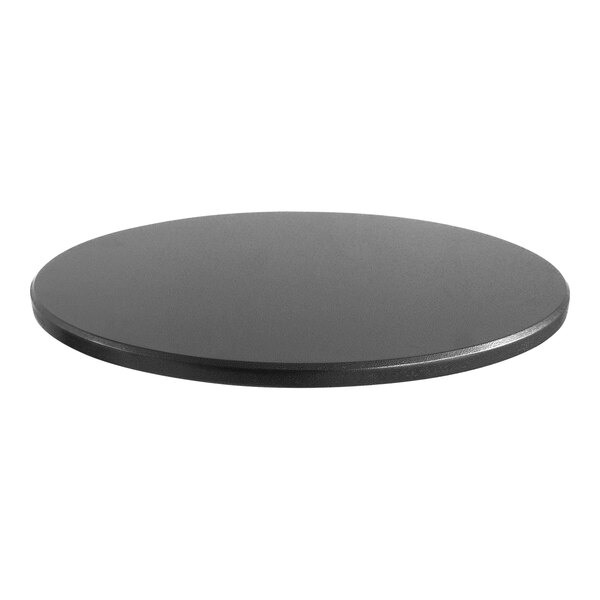 A Perfect Tables 24" Indoor Round Hammertone Silver Table Top on a white background.