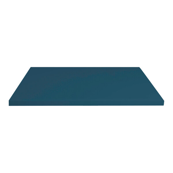 A blue rectangular Perfect Tables table top with a microtexture.