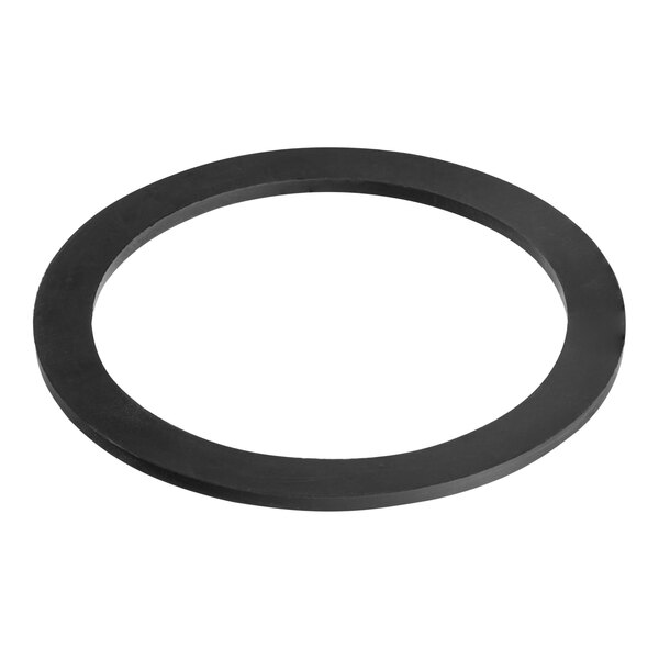 A black rubber circle with a white background.