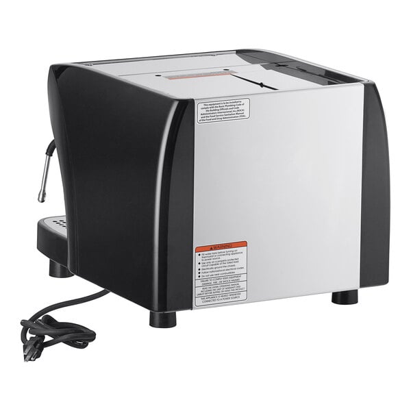 A black and white Gaggia RUBY Pro pourover espresso machine on a counter.