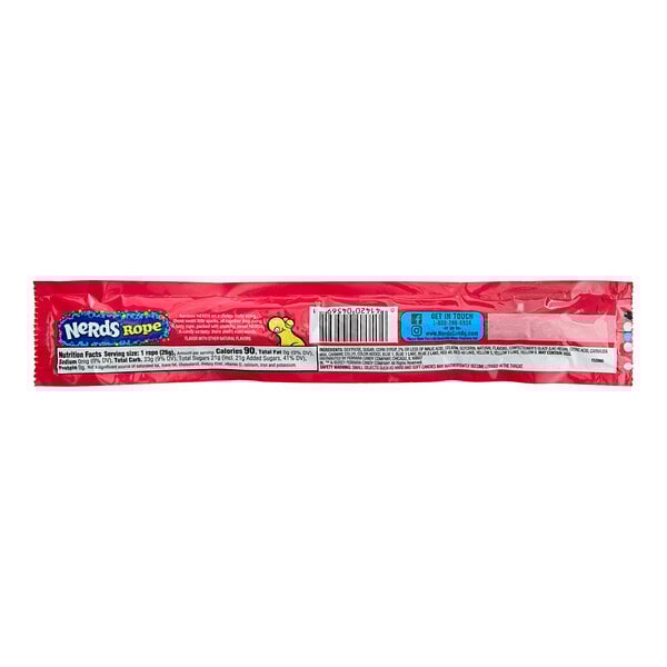 A red package of Nerds® Rainbow Rope candy.