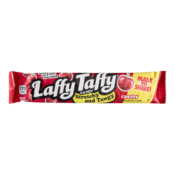 Laffy Taffy Stretchy and Tangy Cherry Candies 1.5 oz. - 288/Case