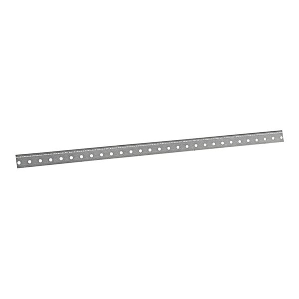 A metal strip with holes for a Foundations EZ Mount Backer Plate.