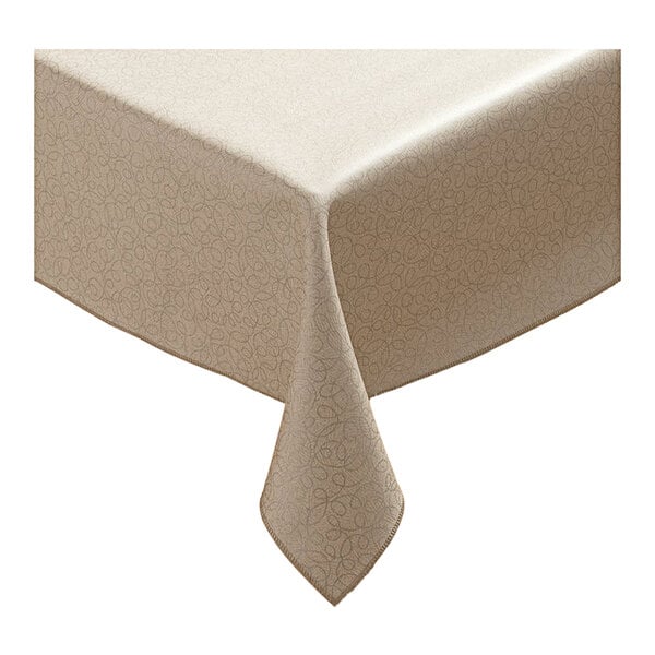 A Marko Vative vinyl table cover with a stone geometric pattern on a table.