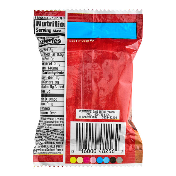 A close-up of a red Nature Valley Cinnamon Crisps package with blue and black text.