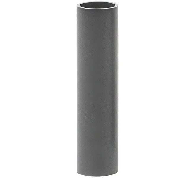 A grey pipe with black lines on a white background.