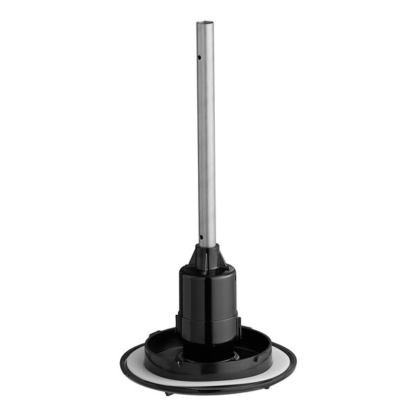 A Bunn cover and cage assembly with black and silver parts.