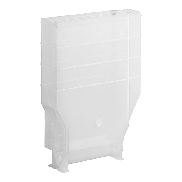 A clear plastic container with a lid.