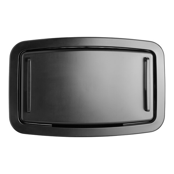 A black rectangular Koala Kare baby changing station with matte black lid.
