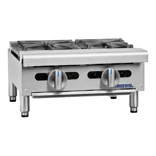 Imperial Range IHPA-2-24 24" Liquid Propane 2 Burner Hot Plate - 64,000 BTU