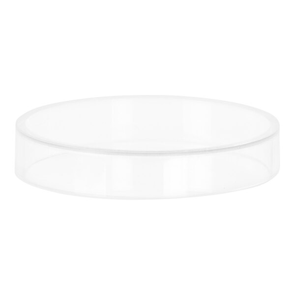 A clear plastic container with a clear lid.