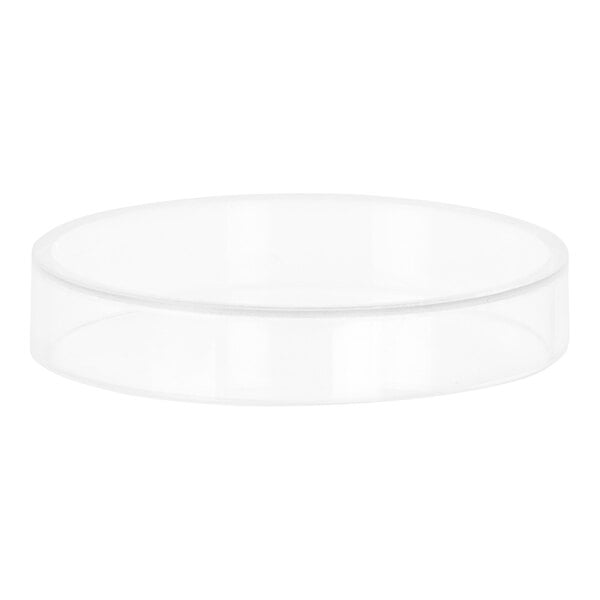 A clear plastic container with a clear lid.