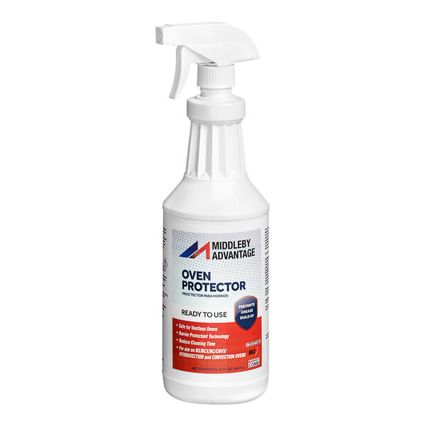 A white bottle of TurboChef Oven Guard with a white label and sprayer.