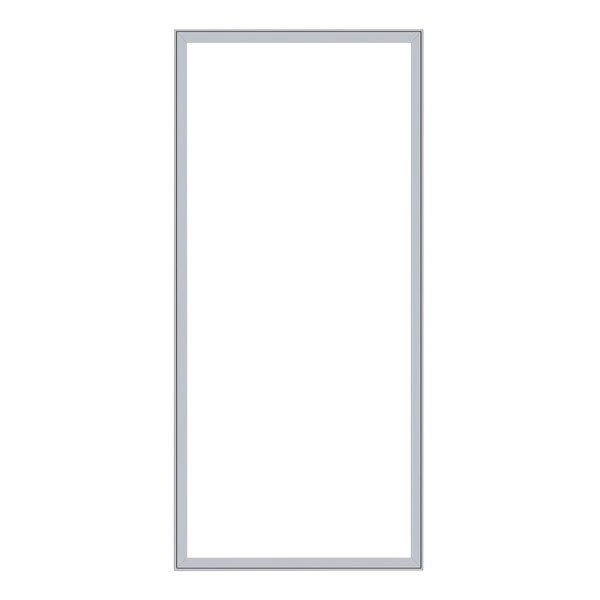 A white rectangular vinyl magnetic door gasket.