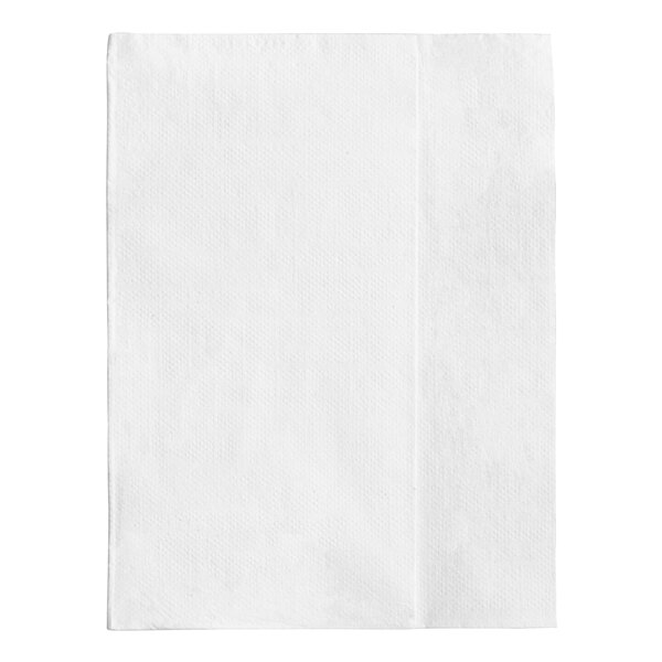 A Dixie white paper napkin with a small square pattern on a white background.