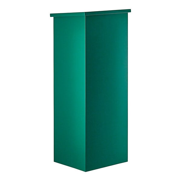 A green rectangular Namco Doggy Do pet waste station with a white lid.