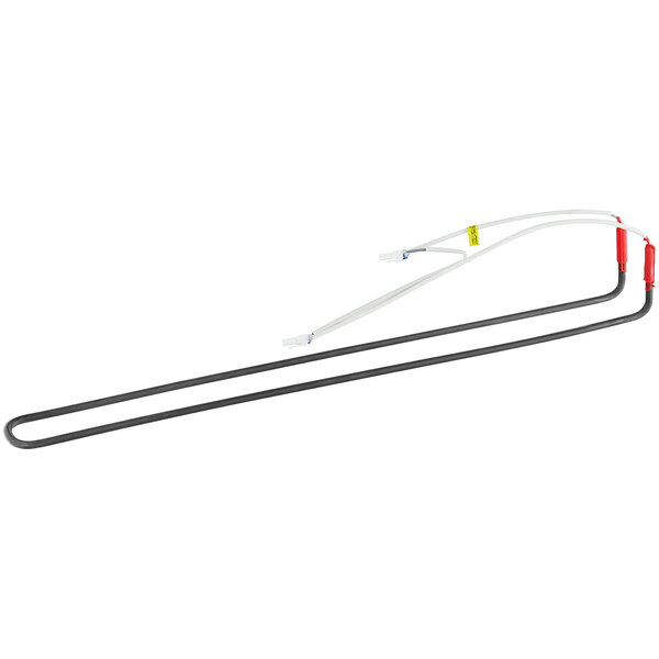 The Main Street Equipment defrost element with wires and a red and white connector.