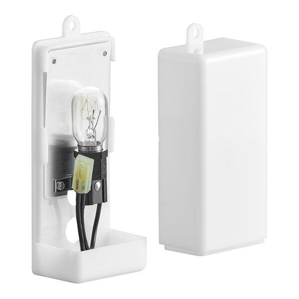 A replacement light bulb and white plastic cover for MainStreet Equipment BMR-23 and BMR-49 models.