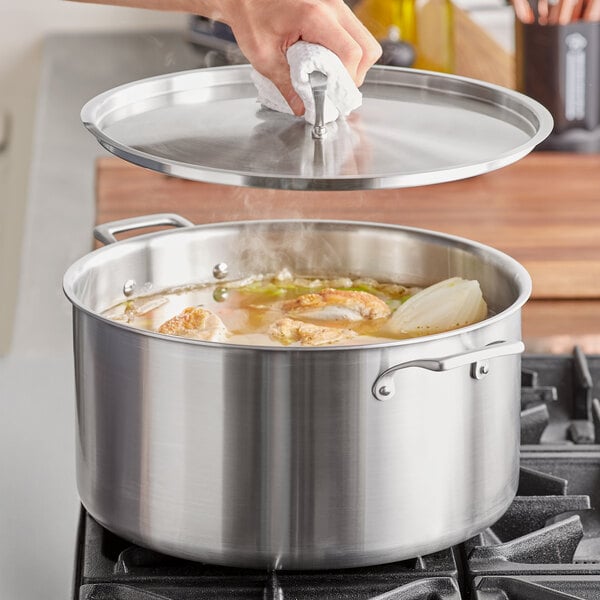 20 Qt Stainless Steel Covered Stock Pot