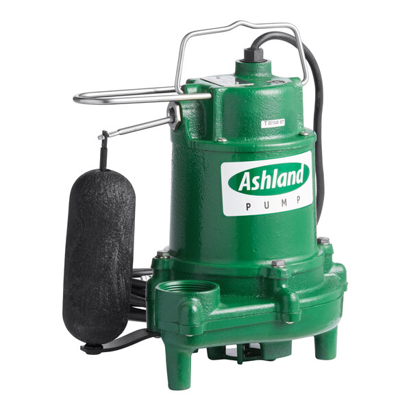 An Ashland green submersible water pump.