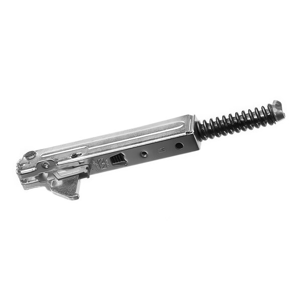 The Moffat M233292 door hinge for a convection oven with a metal object and a spring.