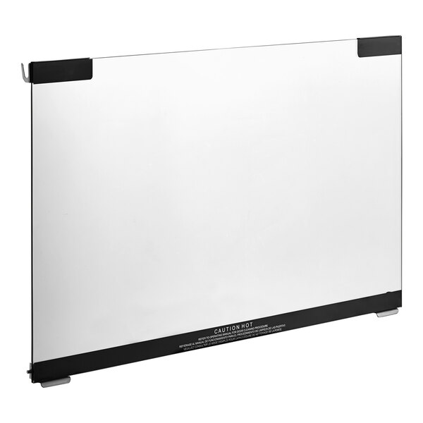 A white Moffat door inner glass with a black frame.
