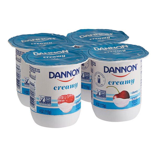 Dannon Creamy Non Fat Cherry And Raspberry Variety Yogurt 4 Oz 48 Case Dannon Creamy Non Fat Cherry And Raspberry Variety Yogurt 4 Oz 48 Case