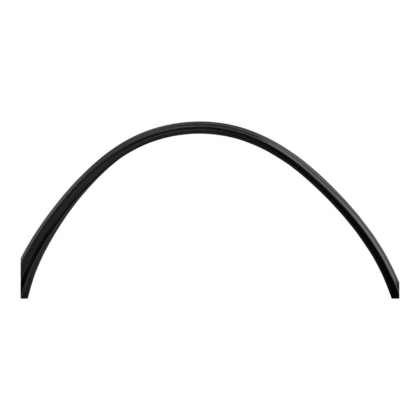 A black rubber tube with a curved black handle on each end.