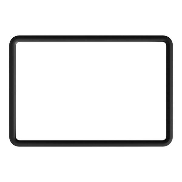 A black rectangle with white text on a white background.