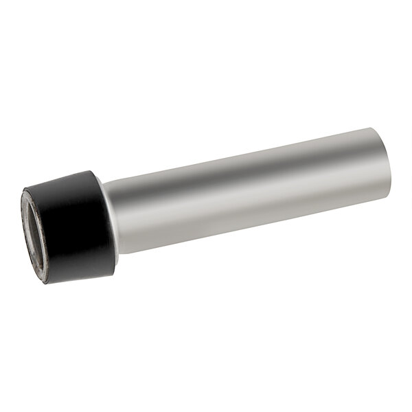 A stainless steel Assure Parts overflow pipe for drains.