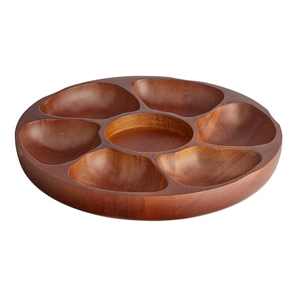 A Town wooden 6-compartment Pu Pu platter.