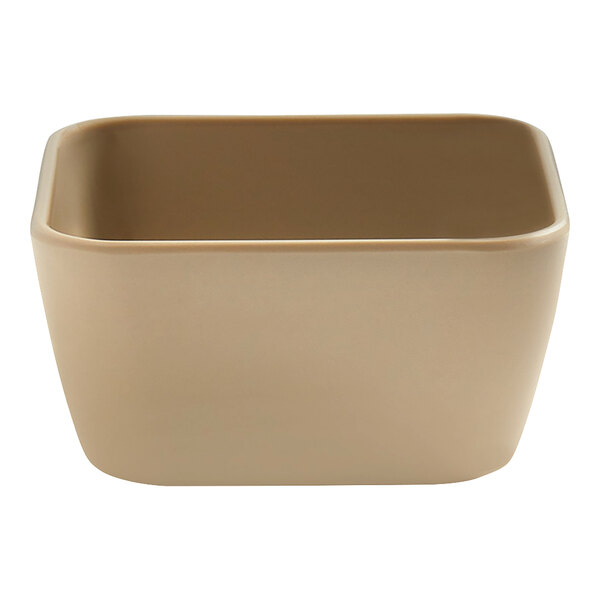 An American Metalcraft beige square melamine bowl.