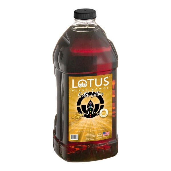 A 64 fl. oz. bottle of Lotus Plant Power Gold Lotus 5:1 Energy Concentrate.