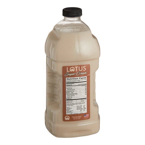 A large bottle of cream colored Lotus Plant Energy Cream Base.