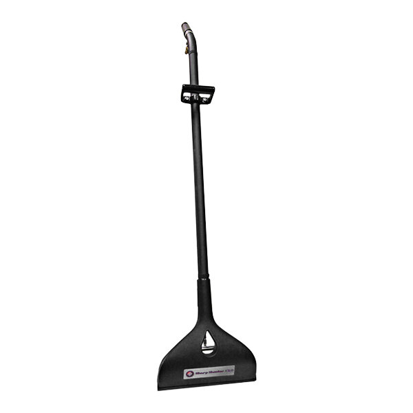 A black wand with a long handle.