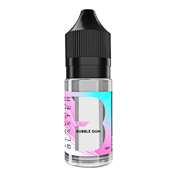 A Flavour Blaster Bubblegum Cocktail Aroma bottle with a black cap.