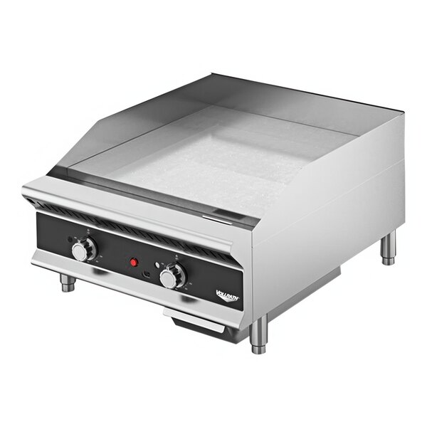 A Vollrath heavy-duty commercial countertop griddle with thermostatic controls.