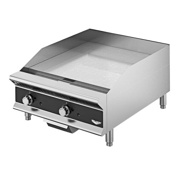 A Vollrath medium-duty countertop griddle with manual controls.