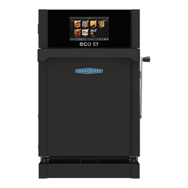 TurboChef Eco ST El Bandido Black Electric Countertop Rapid Cook Ventless Panini Press Oven with Touchscreen Controls - 208/240V, 6,000W