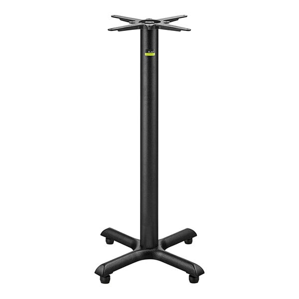A FLAT Tech black metal bar height table base.