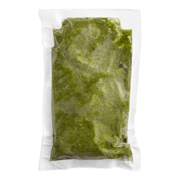 A plastic pouch of Armanino Basil Pesto.