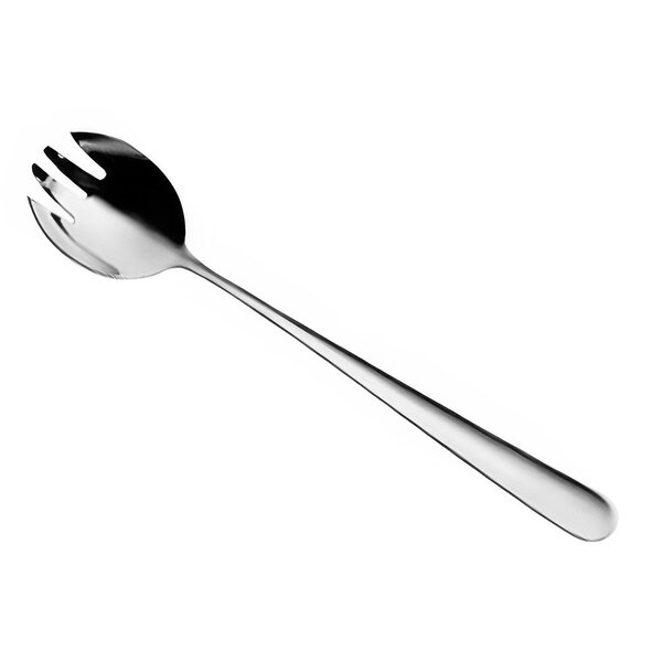 A Hepp by Bauscher Carlton stainless steel serving fork with a white background.