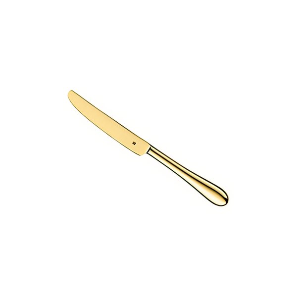 A WMF by BaucherHepp gold stainless steel table knife.