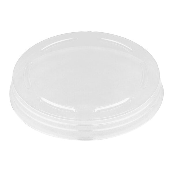 A clear plastic lid for Dinex tumblers on a white background.