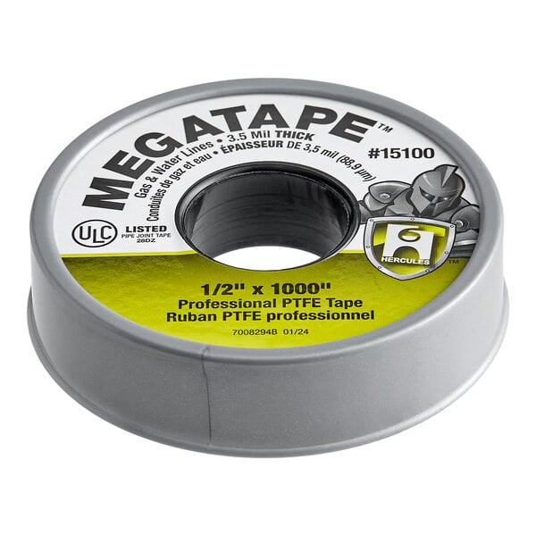 Hercules by Oatey Megatape 15100 1/2" x 1,000" PTFE Tape