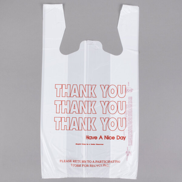 Bags For Sale 500 Plastic T-Shirt White Americana Thank You
