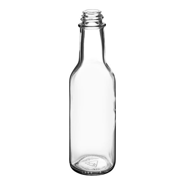 A clear glass Woozy bottle with a black cap.