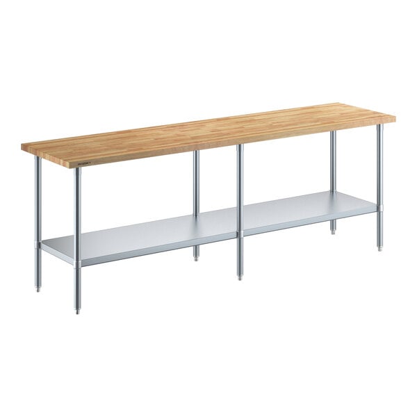 John Boos Work Table - Wood Top w/ Galvanized Base (30x72)