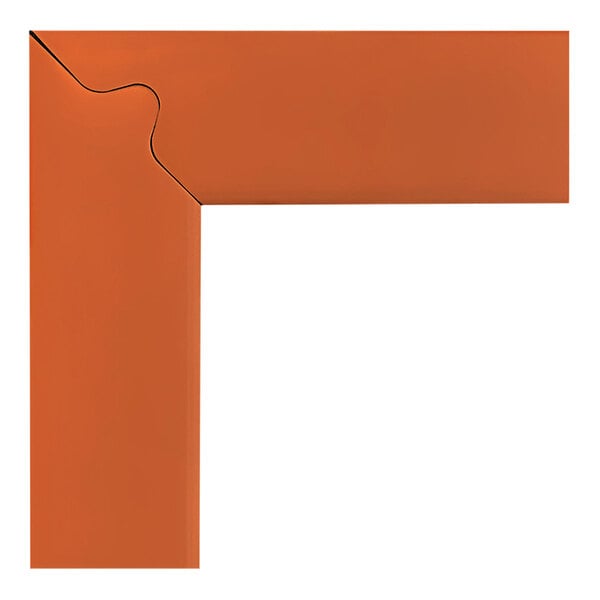 Superior Mark orange corner marking tape on a floor corner.